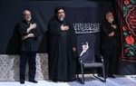 قاآنی و ذوالقدر در آیین عزاداری در محل شهادت رهبر انقلاب+ تصویر